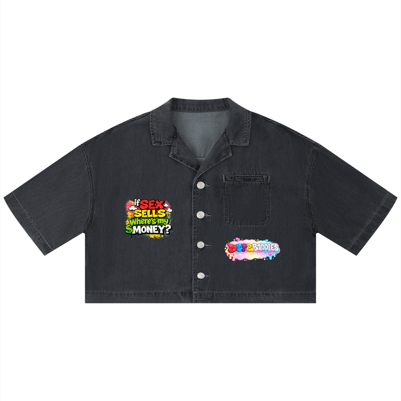 Dopeland Wash Boxy Cropped Shirt