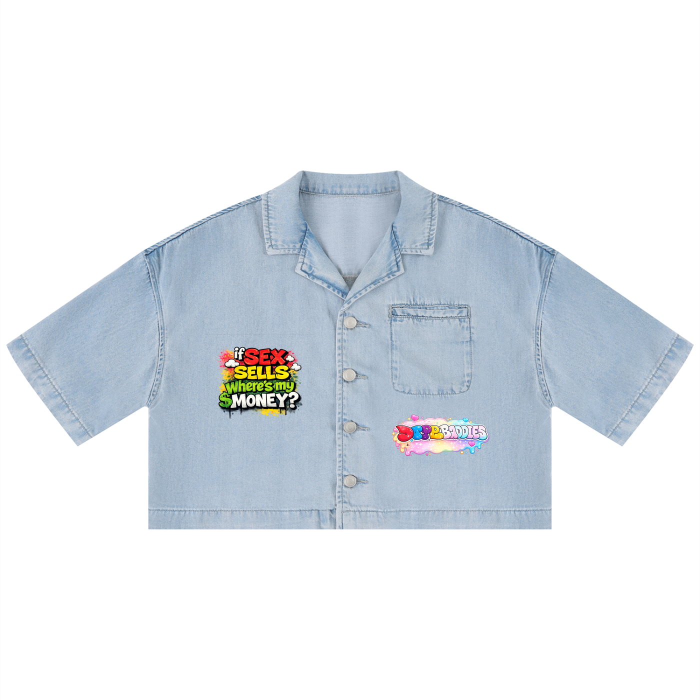 Dopeland Wash Boxy Cropped Shirt