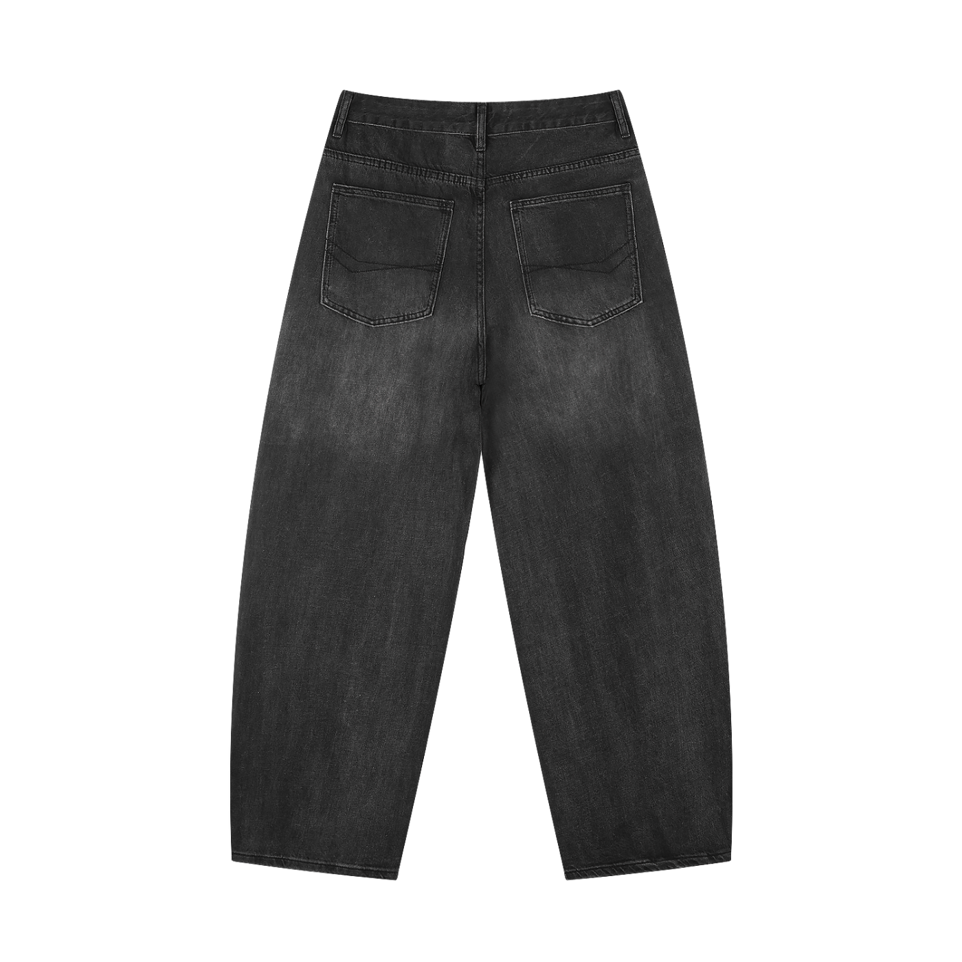 Shotdy  Sunfade Vintage Wash Barrel Leg Jeans
