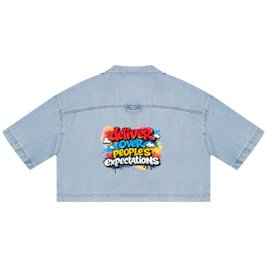 Dopeland Wash Boxy Cropped Shirt