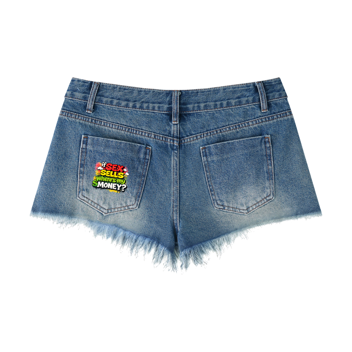 Women's Vintage Wash Raw Hem Denim Shorts