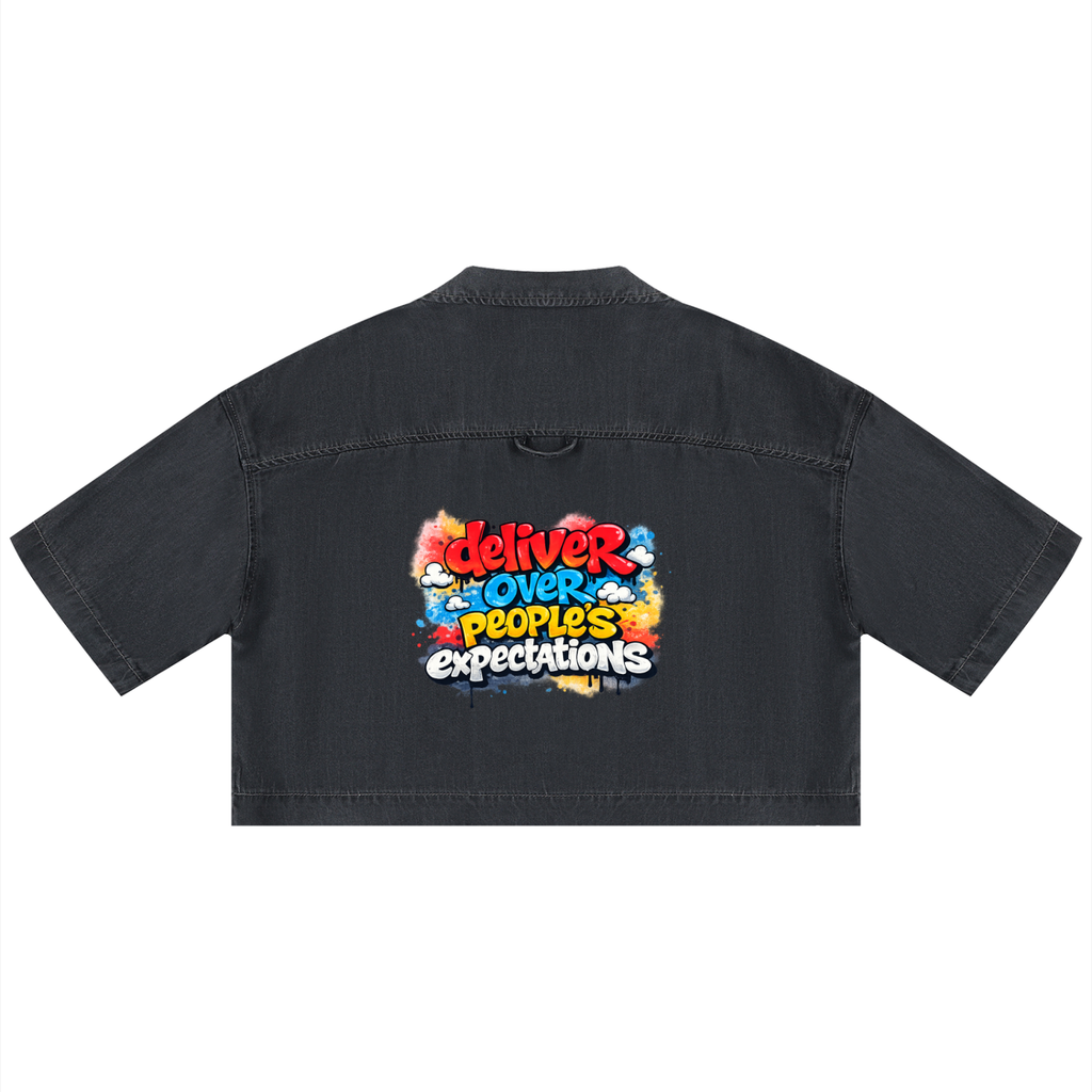 Dopeland Wash Boxy Cropped Shirt