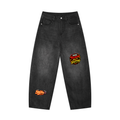 Shotdy  Sunfade Vintage Wash Barrel Leg Jeans